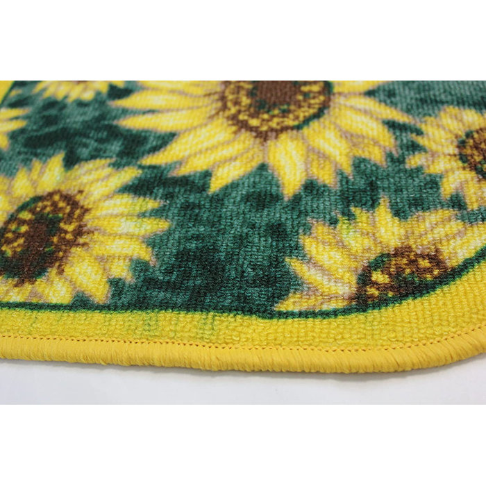 Rosalind Wheeler Alusine Sunflower 3 Piece Kitchen Mat Set Wayfair